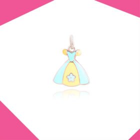 BALL GOWN GOLD PLATED PENDANT FOR GIRLS