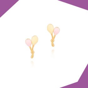 BALLOON BOUQUET GOLD PLATED EARRINGS FOR GIRLS