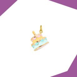 RAINBOW CELEBRATION CAKE GOLD PLATED PENDANT FOR KIDS(YG)
