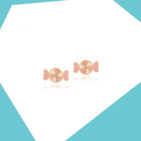 CANDYLICIOUS (PINK) GOLD EARRINGS FOR BABY GIRL