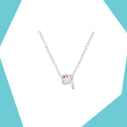 CUBE OF BLOOMS AND NAME BAR SET (WHITE GOLD)