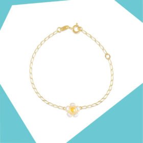 EGGYOLK FLOWER GOLD BRACELET FOR BABY GIRL