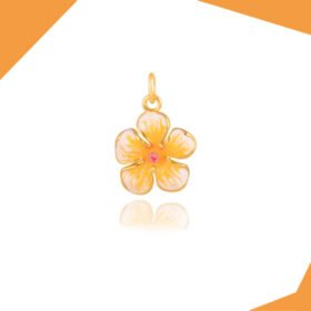 FRANGIPANI FLOWER GOLD PLATED PENDANT FOR GIRLS