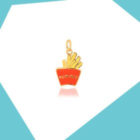 FRENCH FRIES GOLD PLATED PENDANT FOR KIDS