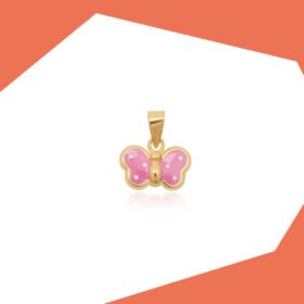FUSCHIA BUTTERFLY PENDANT FOR BABY GIRL