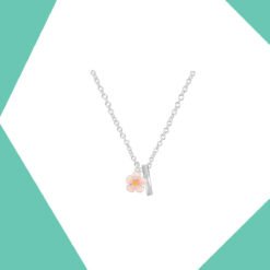 FIRANGIPANI FLOWER AND NAME BAR SET (WHITE GOLD)