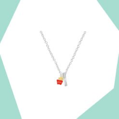 FRENCH FRIES AND NAME BAR SET (WHITE GOLD)