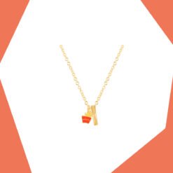 FRENCH FRIES AND NAME BAR SET (YELLOW GOLD)