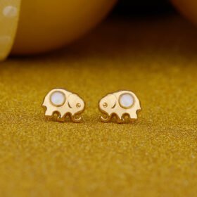 BOWING ELLIE GOLD EARRINGS FOR BABY GIRL