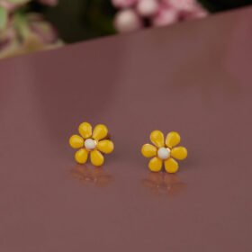 SUNNY FLOWERS GOLD EARRINGS FOR BABY GIRL