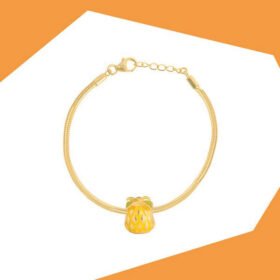 TROPICAL PINEAPPLE GOLD PLATED BRACELET FOR GIRLS