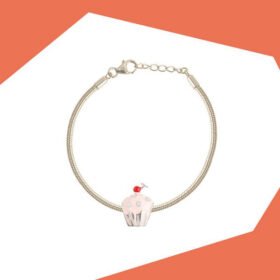 ICED CUPCAKE GOLD PLATED BRACELET FOR GIRLS