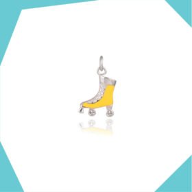 STYLISH ON SKATES GOLD PLATED PENDANT FOR GIRLS