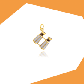BINOCULARS GOLD PLATED PENDANT FOR KIDS