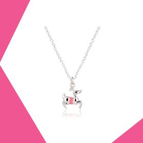 FROLLICKIN’ REINDEER GOLD PLATED PENDANT SET FOR GIRLS