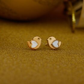 TWEETING THE HEART GOLD EARRINGS FOR BABY GIRL