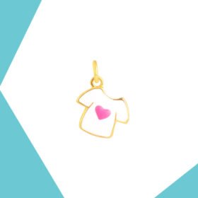 I LOVE MY T- SHIRT GOLD PLATED PENDANT FOR KIDS