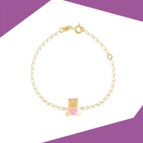 KITTY CAT GOLD BRACELET FOR KIDS