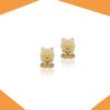 LITTLE KITTY GOLD EARRINGS FOR BABY GIRL