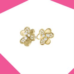 'Duet Flower Gold Plated Ring For Girls (YG)