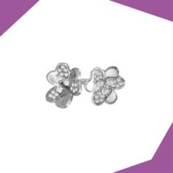 'Duet Flower Gold Plated Ring For Girls (WG)