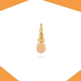 QUEEN'S HAIR BRUSH GOLD PLATED PENDANT FOR GIRLS