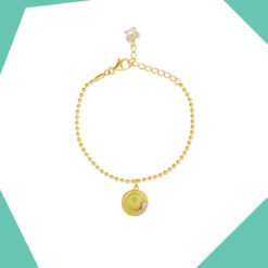 RACE COURSE HAT GOLD PLATED BRACELET FOR GIRLS