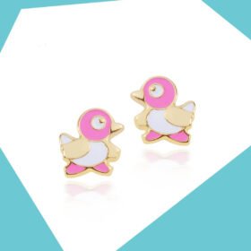 SPUNKY DUCKLING GOLD EARRINGS FOR BABY GIRL