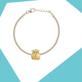 TROPICAL PINEAPPLE GOLD PLATED BRACELET FOR GIRLS