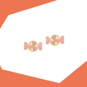 CANDYLICIOUS (PINK) GOLD EARRINGS FOR BABY GIRL