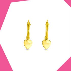 THE HUGGING HEART GOLD HOOPS FOR BABY GIRL