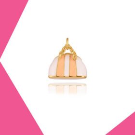 THE STRIPED HANDBAG GOLD PLATED EARRINGS FOR GIRLS