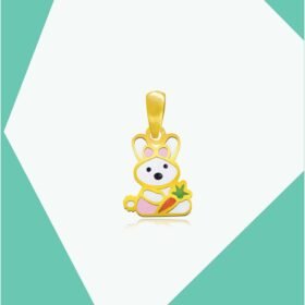 THE TALE OF THE HUNGRY RABBIT GOLD PENDANT FOR BABY GIRL