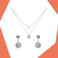 ‘TWO TIMES THE LUXE’ GOLD PLATED NECKLACE AND EARRING SET FOR GIRLS