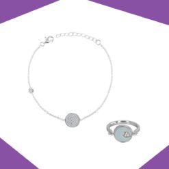 ‘TWO TIMES THE LUXE’  GOLD PLATED BRACELET AND RING SET FOR GIRLS