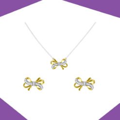 THE ELABORATE BOW NECKLACE AND EARRINGS SET