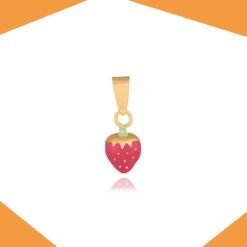 FUSHIA STRAWBERRY GOLD PENDANT FOR BABY GIRL