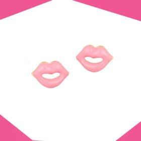 MOMMY'S LIPS GOLD PLATED EARRINGS FOR GIRLS