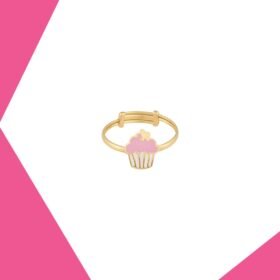 CUPCAKE LOVE GOLD RING (STRAWBERRY) FOR BABY GIRL