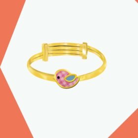 THE PROUD LITTLE PUFFIN BIRD GOLD RING FOR BABY GIRL