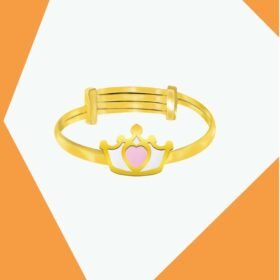 THE BIRTHDAY CROWN (WHITE) GOLD RING FOR BABY GIRL