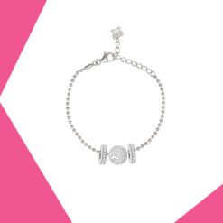 HIDDEN HEARTS AND FLOWER MESH GOLD PLATED BRACELET SET FOR GIRLS