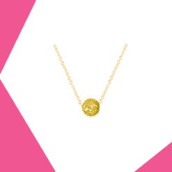 FLOWER MESH PENDANT (YG) GOLD PLATED SET FOR GIRLS