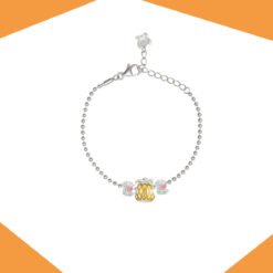 PRETTY THINGS AND TROPICAL PINEAPPLE GOLD PLATED BRACELET SET FOR GIRLS