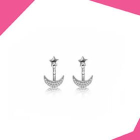 'Celestial Three WayGold Plated Earrings For Girls (WG)