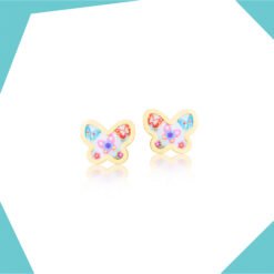 Mystic Butterfly 9kt Gold Earrings For Girls