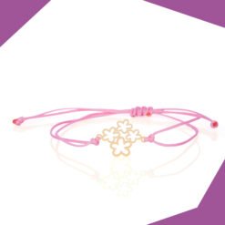 Four Flower Thread (Adjustable) Bracelet